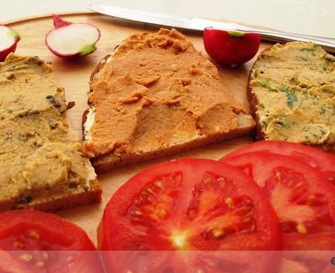 Pasty sojowe w trzech smakach